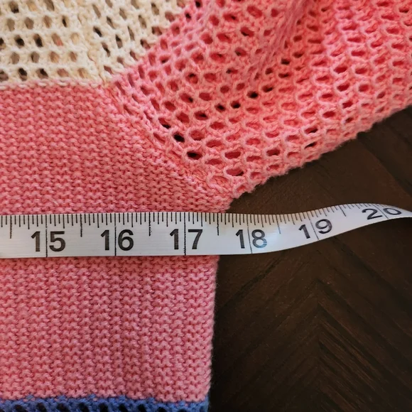 Hippie Rose Multicolor Striped Crochet Sweater - Picture 10 of 13